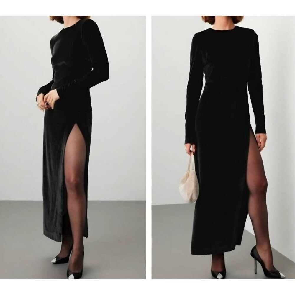 NONchalant Maxwell Dress in Black Velvet sz Large